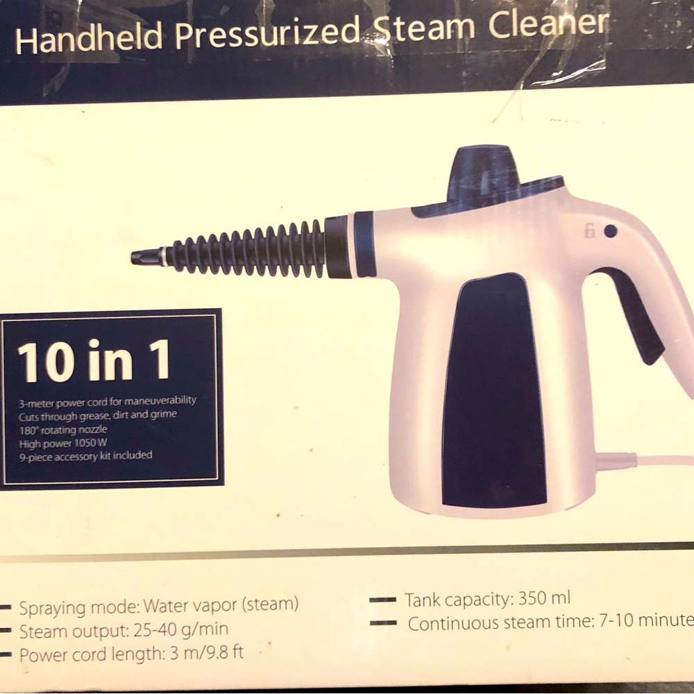 ROHS handheld Pressurized Steam Cleaner for cars, floors, grout, and tile. New